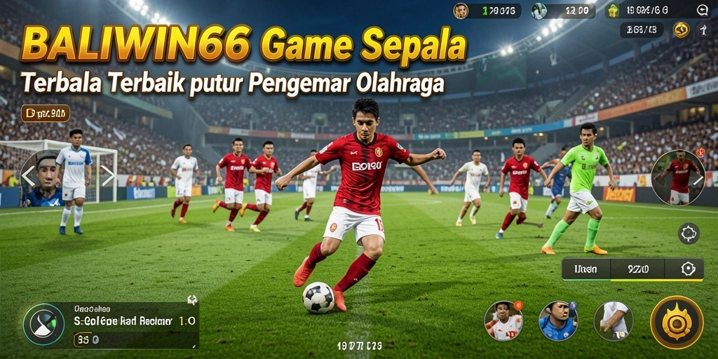 Tampilan gameplay mendebarkan dalam BALIWIN66 yang menampilkan aksi sepak bola.
