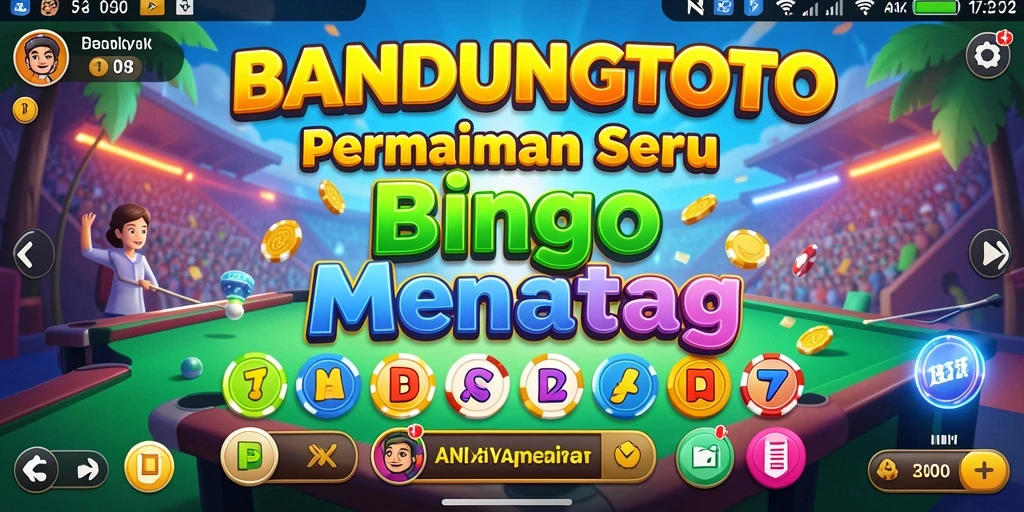 Tampilan seru gameplay Bingo di BANDUNGTOTO.