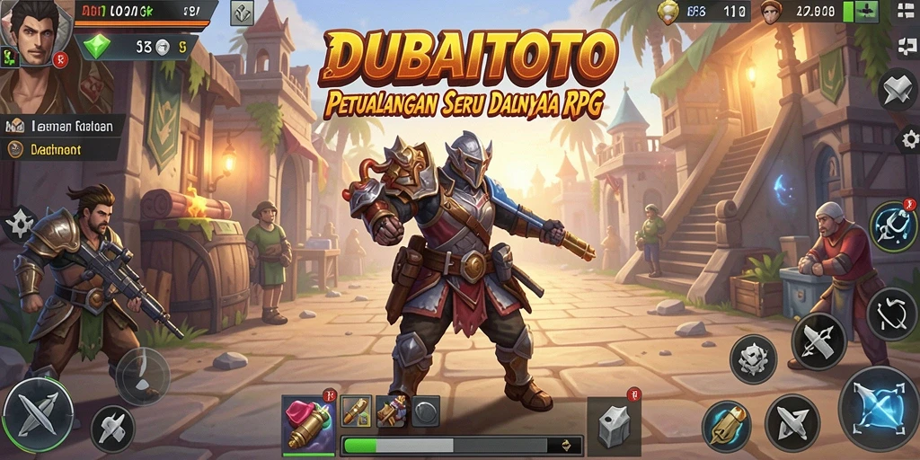 Tampilan utama gameplay DUBAITOTO yang penuh aksi dan petualangan.