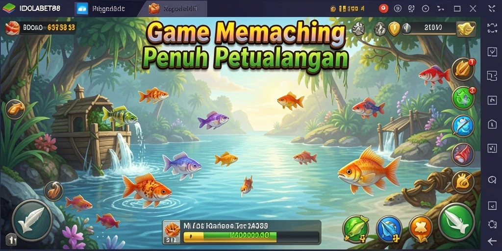 Tampilan gameplay <strong>IDOLABET88</strong> yang menarik saat menangkap ikan.