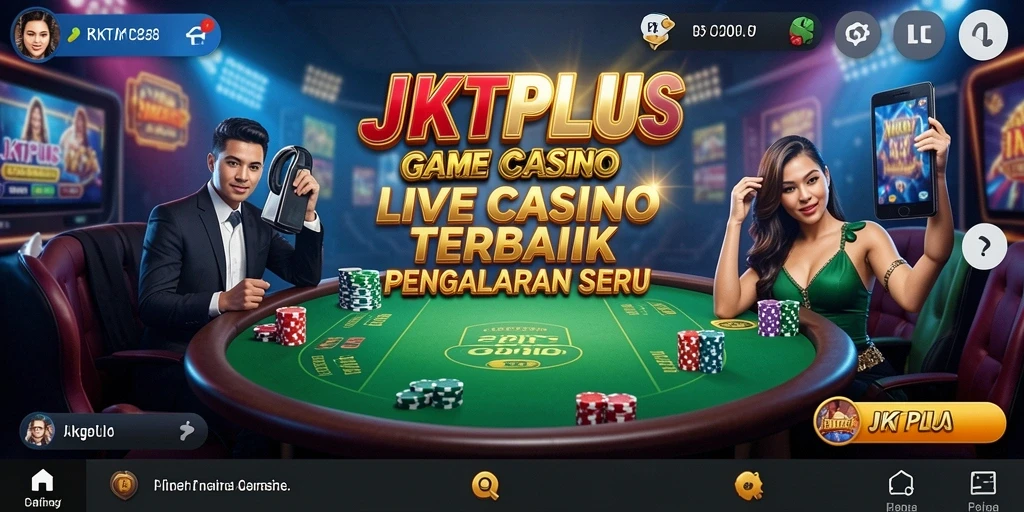 Screenshot JKTPLUS yang menampilkan pengalaman bermain Live Casino yang mendebarkan.