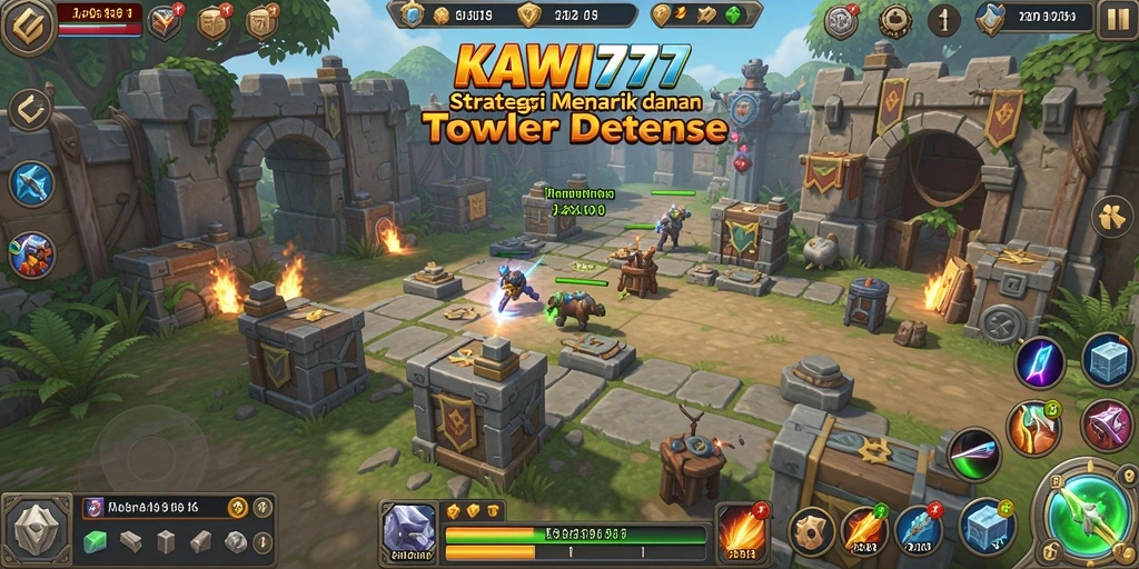 Gameplay menegangkan KAWI777 dalam Tower Defense.
