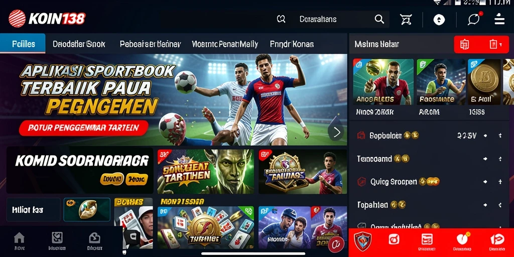 Tampilan gameplay Sportsbook di KOIN138 yang menarik dan interaktif.