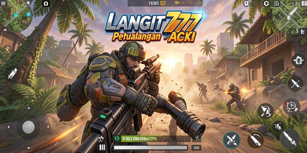 Screenshot LANGIT777 menampilkan aksi seru dalam gameplay TPS yang menegangkan.