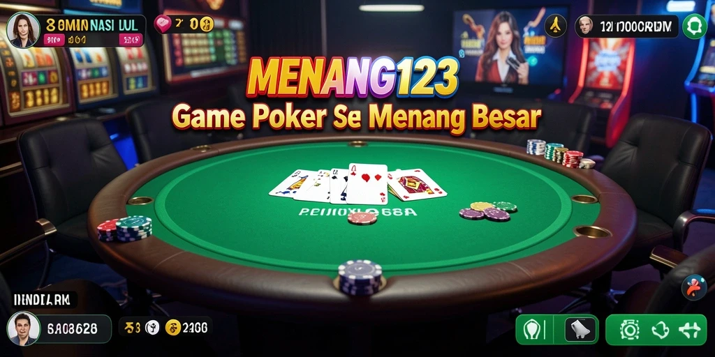 Screenshot MENANG123 menampilkan momen seru dalam permainan Poker.