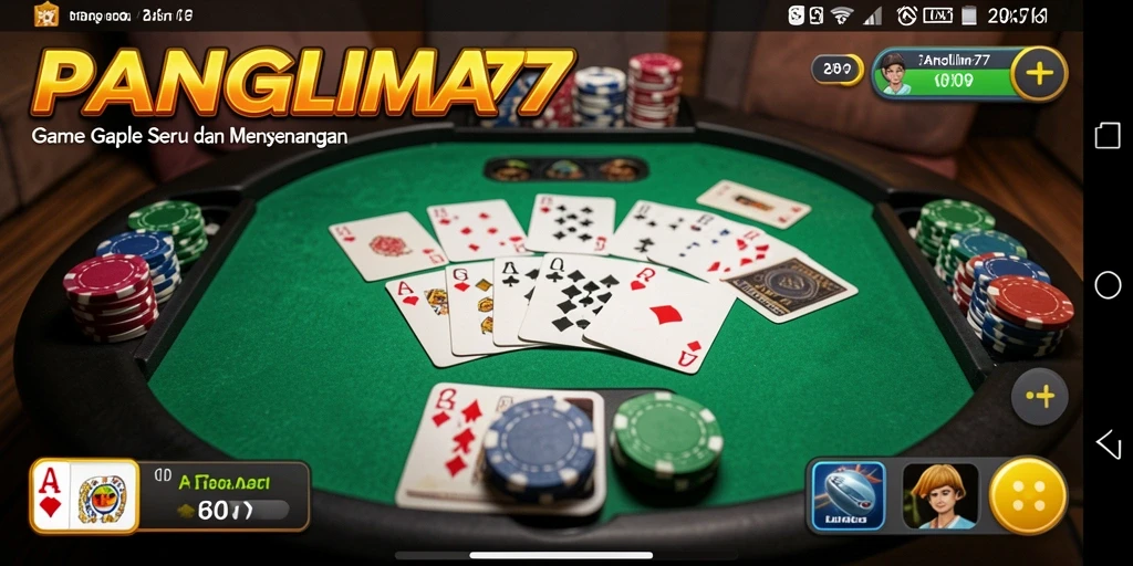 Tampilan gameplay seru dari <strong>PANGLIMA77</strong> dengan kartu Gaple.
