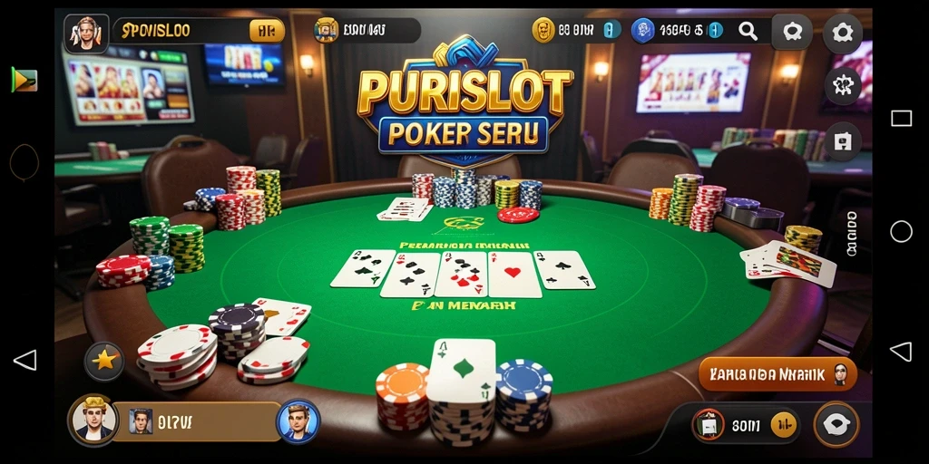 Screenshot menunjukkan gameplay seru PURISLOT dengan pemain yang aktif.