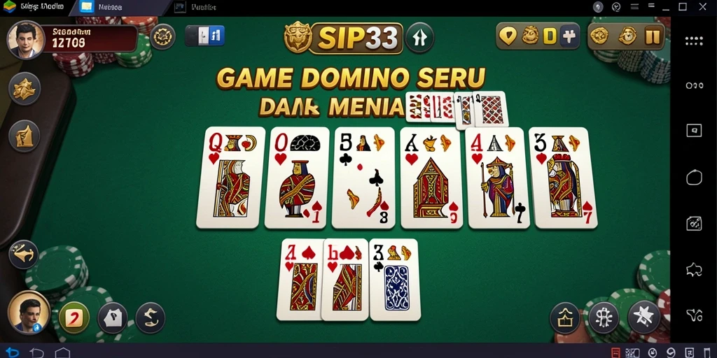 Tangkapan layar SIP33 menampilkan aksi seru dalam bermain Domino.