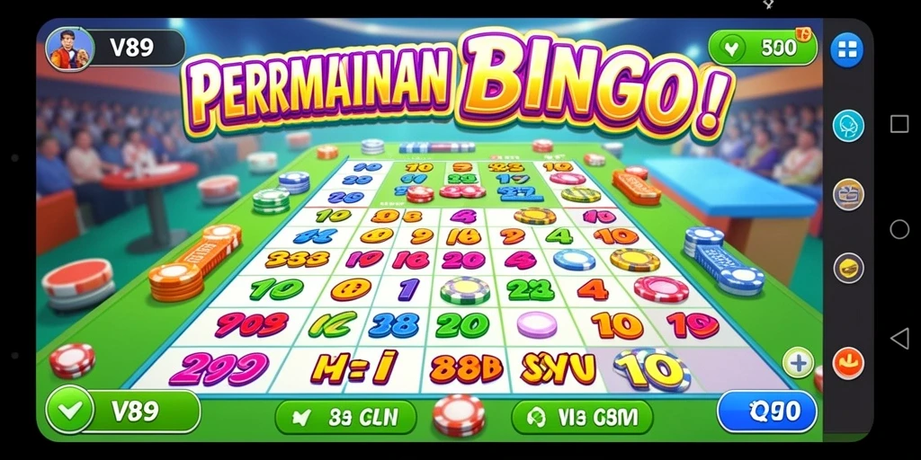 Tampilan utama V89 menampilkan gameplay Bingo yang seru dan menyenangkan.